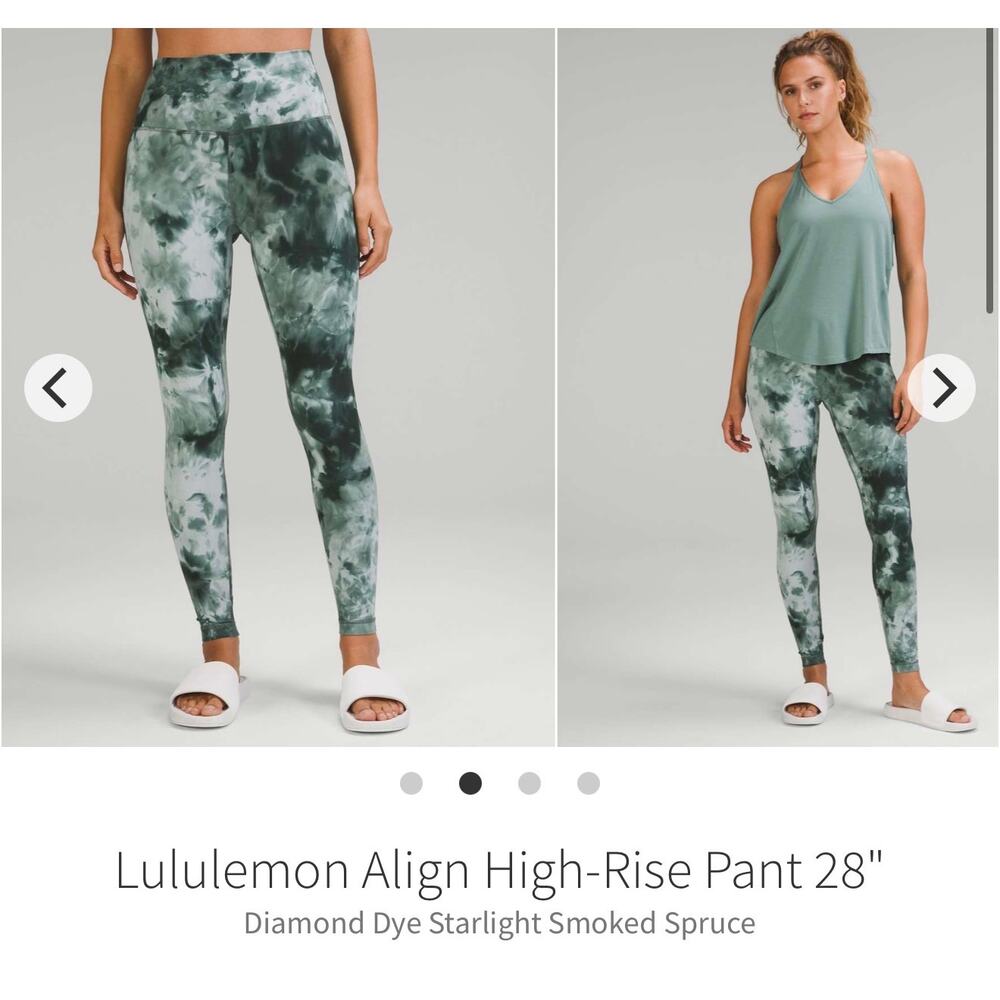 Lululemon Align High-Rise Pant 28" Diamond Dye Starlight Smoked Spruce sz 10 EUC